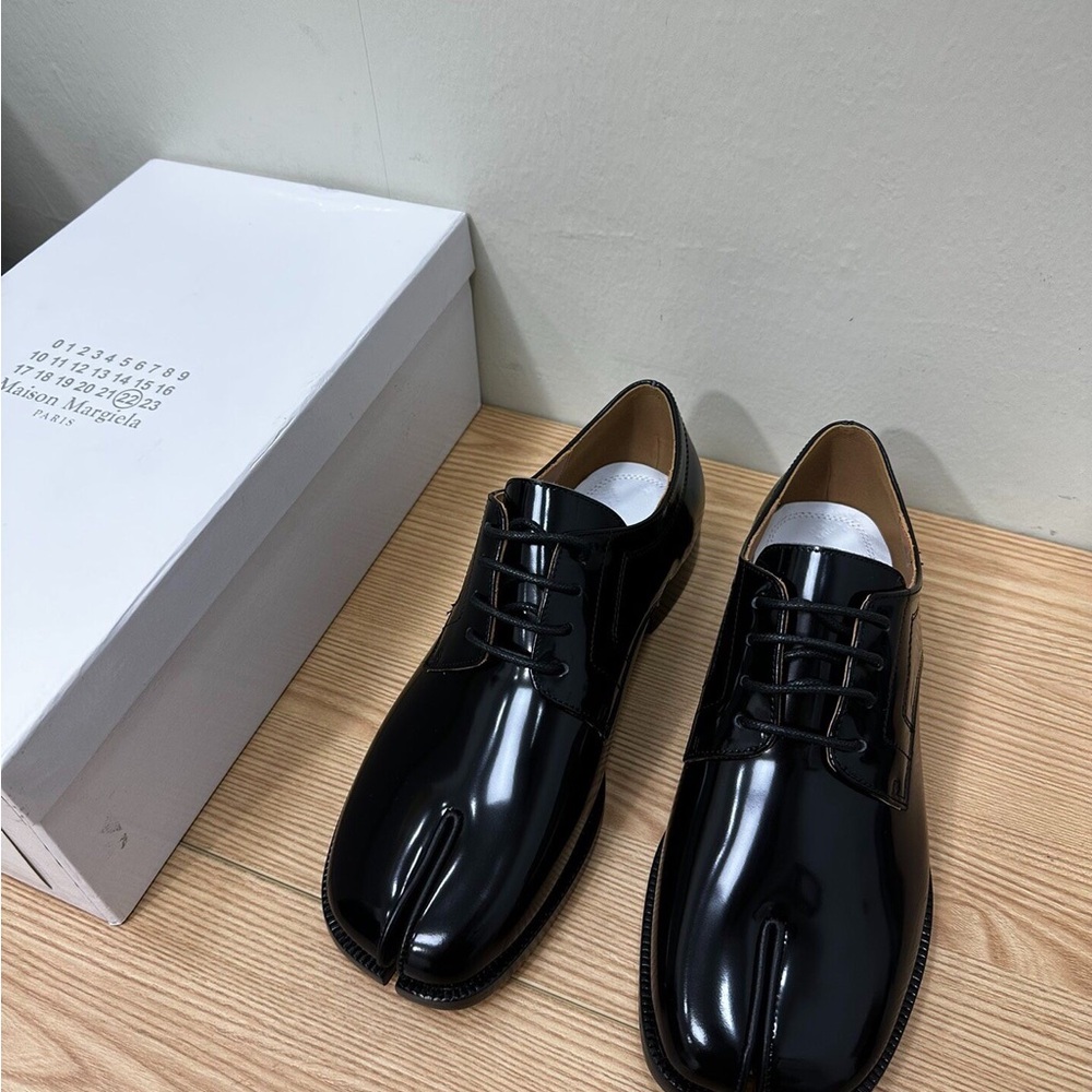 Maison Martin Margiela Black Patent Leather Oxfords